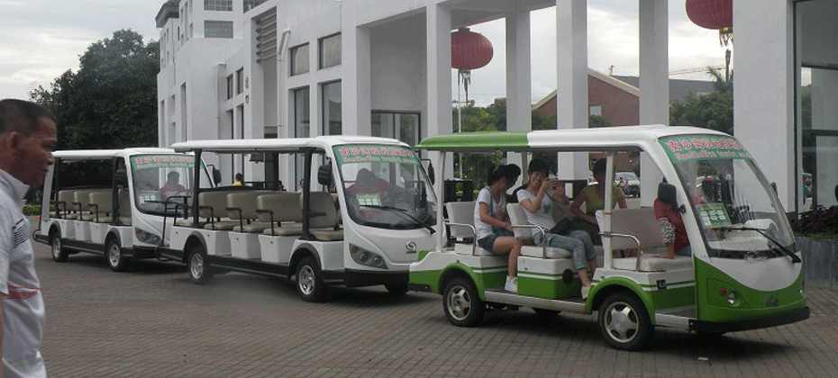南沙湾现场摆渡车