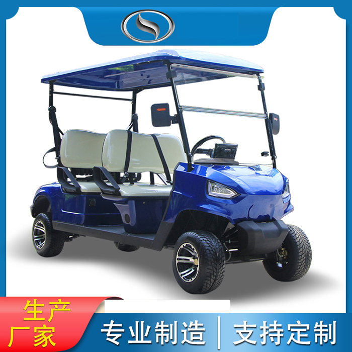 高尔夫球观光车4座宝蓝色